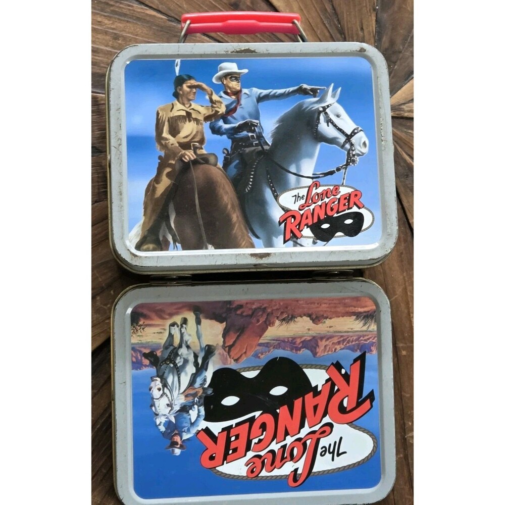 The Lone Ranger Mini Tin Metal Lunch Box Vintage Cheerios 60th Anniversary 2001